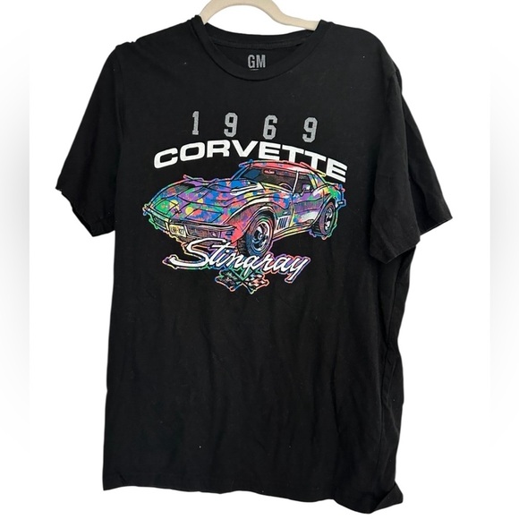 GM Black Corvette Stingray Graphic T-Shirt size large - Picture 4 of 6
